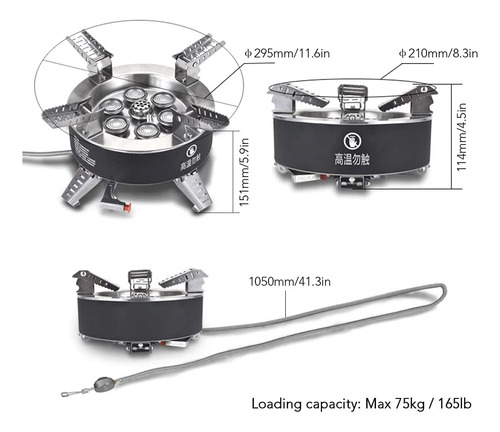 Bulin Airoka B18 18000w Portable Stove, Gas Powered