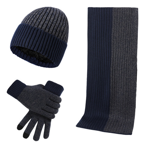 Conjunto Gorro Bufanda Guantes Pantalla Táctil Casual