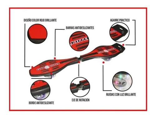Skate Air Waveboard Patineta 2 Ruedas Starkiller Bolso + Acc