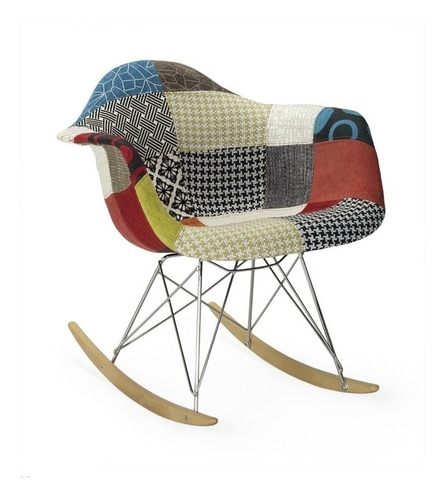 Sillón Eames Rocking Mecedora Patchwork- Alto Impacto