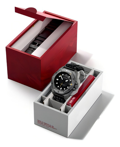 Victorinox Reloj Dive Pro Quartz, Gris, 43 Mm Correa Gris Bisel Gris Oscuro Fondo Gris