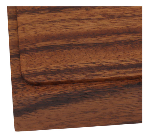 Plato De Fruta De Nogal De Madera Elegante De Textura Lisa