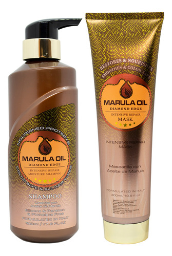 Marula Oil Kit Intensive Repair Shampoo + Mascara Pelo 6c
