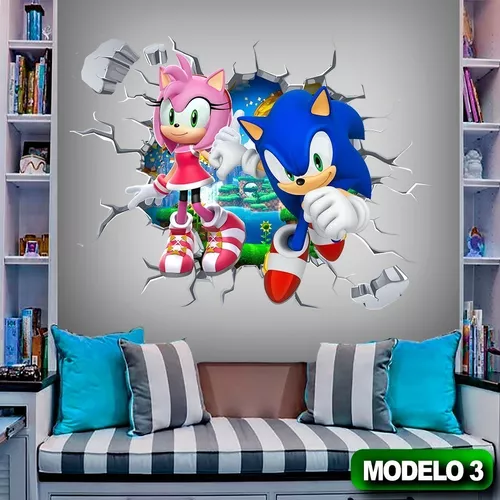 Adesivo Parede Decorativo Sonic - Personagem Amy Rose