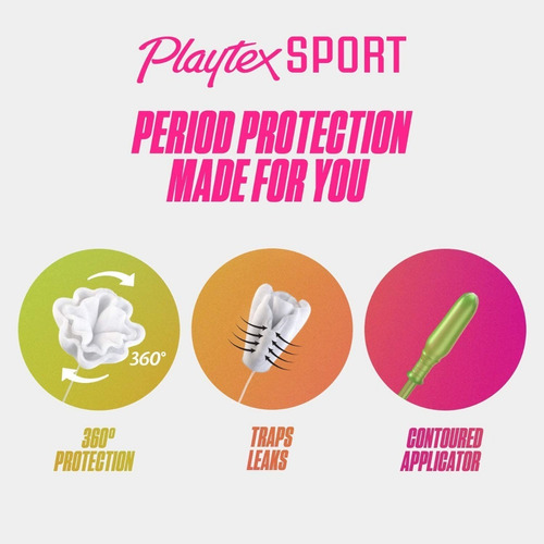 Playtex Pack 48 Tampones Deportivos Regular Superabsorbente
