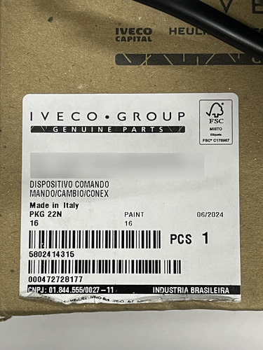 Dispositivo De Comando Fita Airbag Original Iveco S-way
