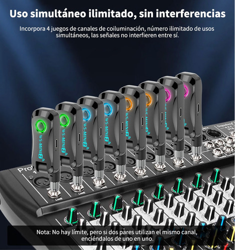 Transmisor Y Receptor Inalámbrico Guitarra 2.4ghz 48k 16bit