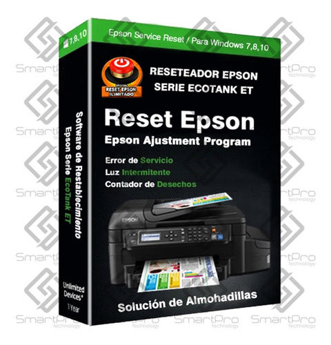 Imagen 1 de 6 de Reset Epson Et2500 Et2550 Et2600 Et2650 L380 R270 R280 R380