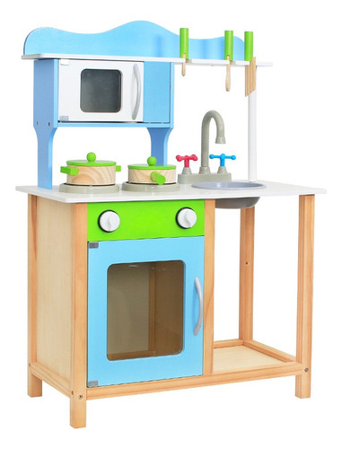 Cocina De Madera + Accesorios Para Niños - Super Realista