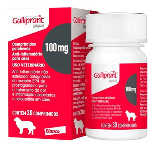 Galliprant 100mg Elanco Cães 30 Comprimidos - Imediato