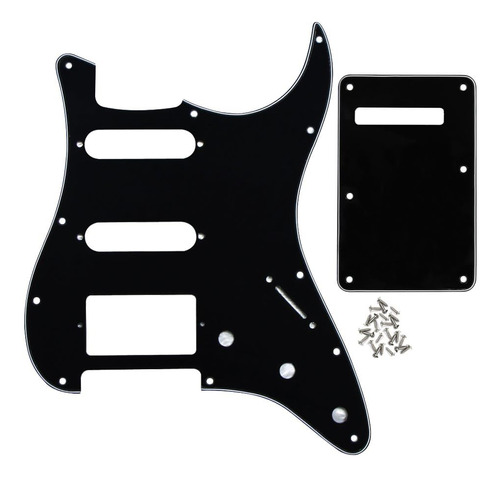 Strat Hss Pickguard - Juego De Placa Trasera De Guitarra Par