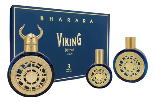 Set De 3pz Perfume Bharara Viking Beirut Edp100ml,30ml,180ml