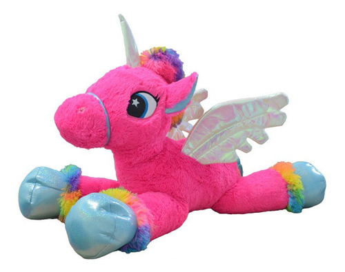 Unicornio De Peluche Fuccia 150 Cm. Original Phi Phi Toys