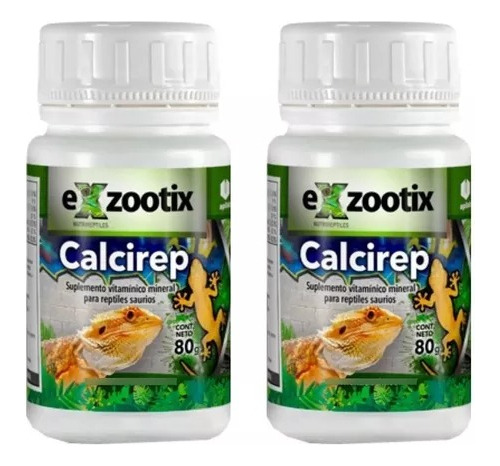 Alimento Vitamina Calcio Reptiles Calcirep 80g Exzootix
