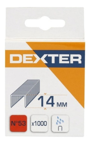 Grampo P Grampeador De 14mm Nº 53 1000 Un Dexter