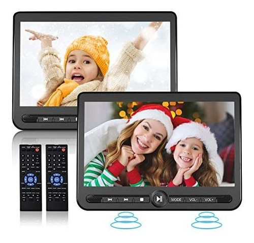 Reproductor De Dvd Portátil Dual 10.5, Dvd De Coche Recargab