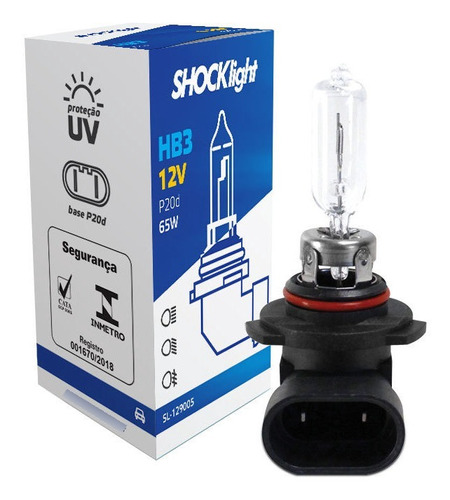 Lampada Shocklight Halogena Standart Hb3 12v 55w P20d