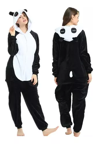 Rayo deficiencia Cambio Pijama Panda Para Adultos Animales Mameluco Disfraz Invierno