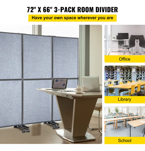 Biombo Separador 3 Paneles Divisor Portátil De Habitación