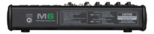 Audio Mixer Gochanmi M6 Dj 6 Canales Con X2 99 Efectos Dsp