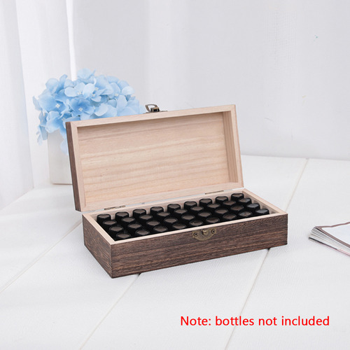 Caja De Aceite Esencial De Madera Con 36 Ranuras Para Almace