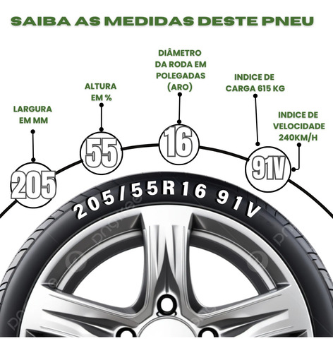 Pneu Pirelli P400 Evo 205/55r16 91 V