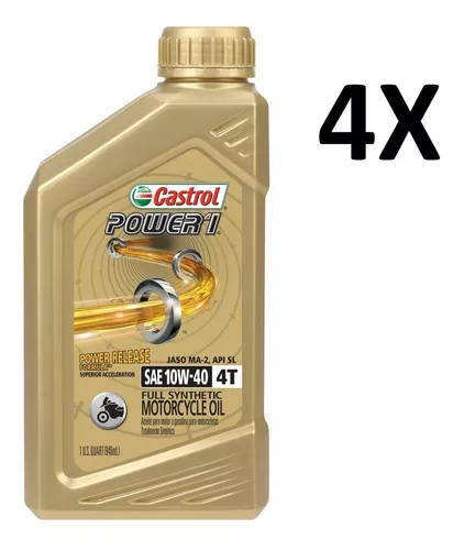 Aceite de motor 4T 10W40 Castrol Power 1 4L - Motocicleta, pieza