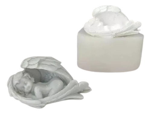 Molde De Silicona Bebe Angel Con Alas Para Jabon, Velas, Etc