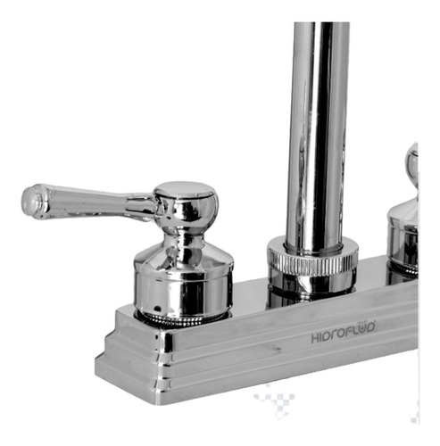 Llave Mezcladora Lavabo Berlin Grifo Curvo Cromo Color Plateado
