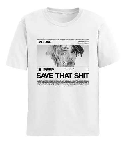 Camiseta T-Shirt Lil Peep Emo Rap Save That Shit Trap Algodão - MECCA - Camiseta  Feminina - Magazine Luiza