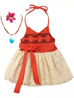 Disfraz Vestido De Moana Para Bebe Set Fiesta Moana Niña Beb