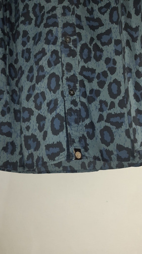 Imagen 3 de 3 de Camisa Pretty Green Animal Print Blue Liam Gallagher Xl