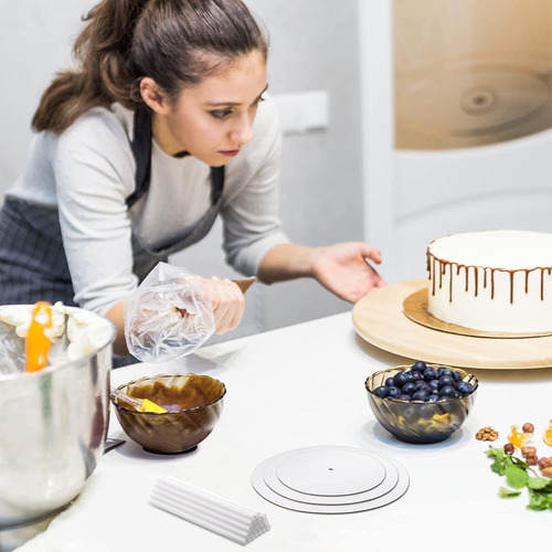 39 Tablas Para Tartas Y Clavijas De Plástico, Kit De Tablas