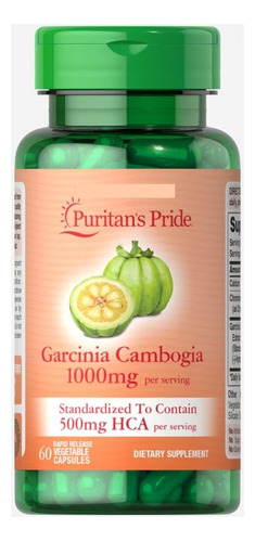 Garcinia Cambogia 1000mg por porção 60 cápsulas Puritans Pride - Sabor: Sem sabor