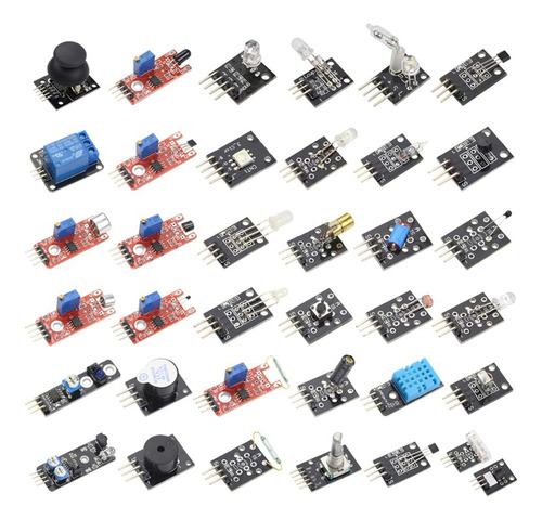 Kit Lote 37 Sensores Para Arduino Iniciación Aprendizaje