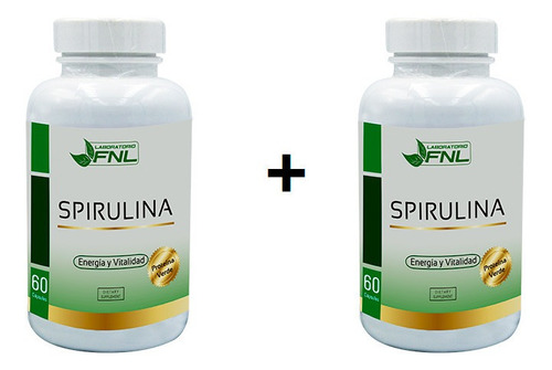 Imagen 1 de 4 de Spirulina Proteina De Origen Vegetal - 2 Pack 120 Caps
