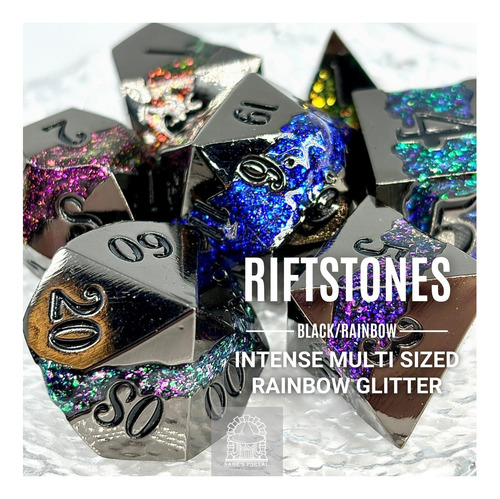 Dados Poliedrales Sages Portal Metal Riftstone Dnd Dice De 7