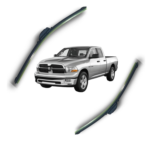 Kit 2 Escobillas Goma Limpiaparabrisas Dodge Ram 2004 A 2012