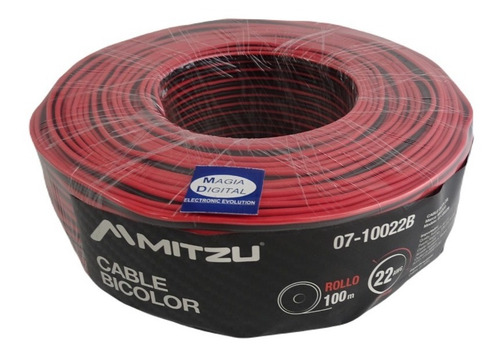 Cable Para Bocina Automotriz Cal.22 Mitzu 07-10022b 100m