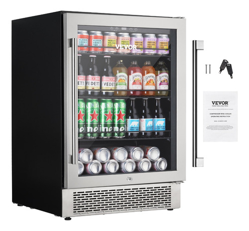 Refrigerador Comerial Bar Puerta De Vidrio 154 Lata Frigobar