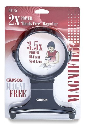 Carson Magnifree 2x Lupa Mano Libre Lente Punto 3.5x (hf-25)