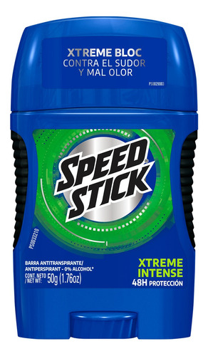 Antitranspirante Speed Stick 24/7 Xtreme Intense 50 G Fragancia Aloe vera