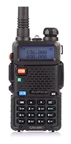 Baofeng Uv-5r Radio Doble Banda, Dos Vías, Negra