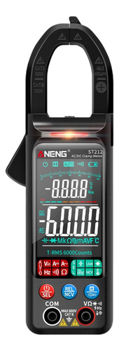 Pinza Amperimétrica Digital 6000 Cuentas, Negro