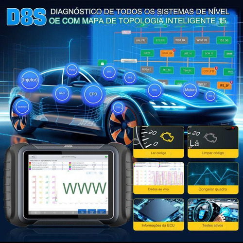 Scanner Automotivo Xtool D8s Mapa De Topplogia Doip Can Fd