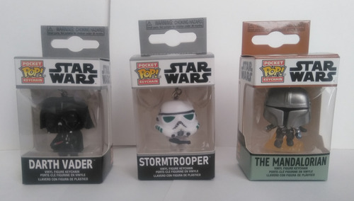 Star Wars Pocket Pop Keychain Funko 3 Figuras Darth Vader (Usado)
