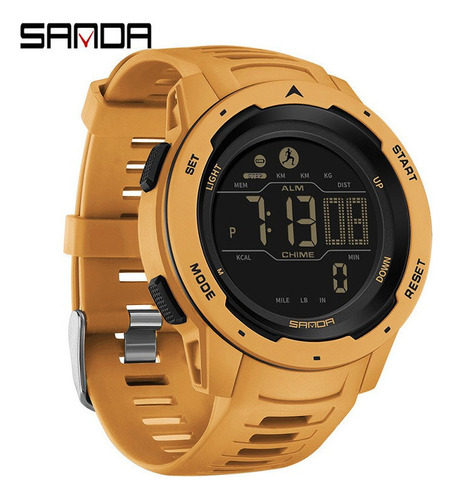 Reloj Sanda Digital Chronograph A Prueba De Agua Para Hombre