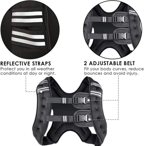 Chaleco De Entrenamiento Ajustable Prodigen Con Peso De 8lbs