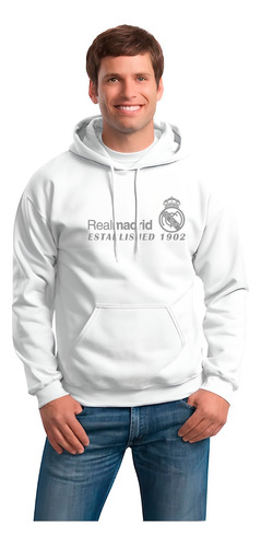 Buzo Hoodie Capota Real Madrid Established 1902 Futbol