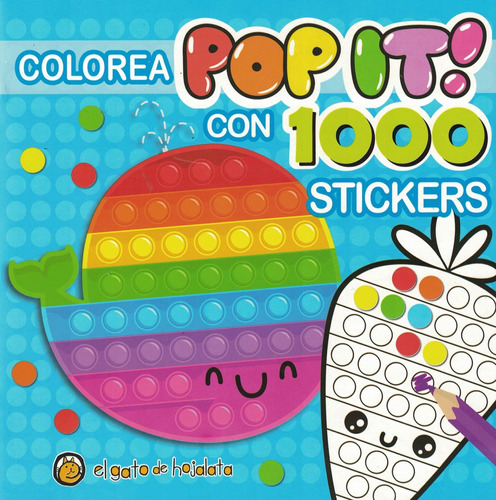Colorea Pop It Con 1000 Stickers - Ballena - Gato De Hojalat